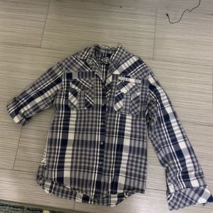 Blue Affliction Button Up